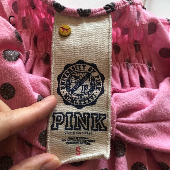 Victoria’s Secret PINK Pink Silver Polka Dot Dress - Picture 10 of 14
